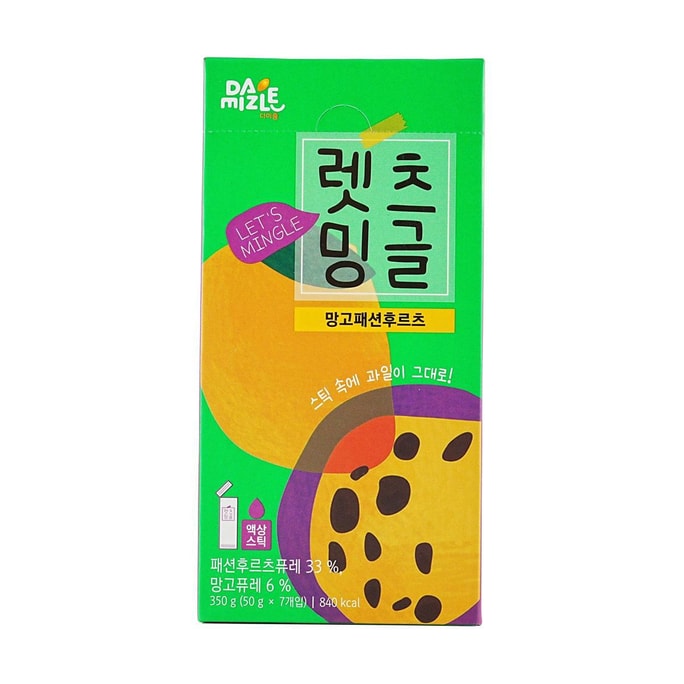 韩国DAMIZLE 芒果百香果汁 冲泡即溶 7包入 350g