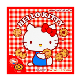 日本BOURBON波路梦 HELLO KITTY圆盒曲奇饼干 326g【动漫好物】