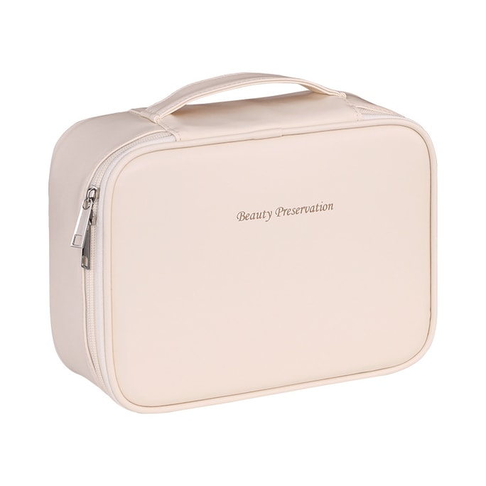 Fatina Waterproof Makeup Bag: Large Detachable Cosmetic Organizer with Multi-Compartment Rose Pink (18*24cm)