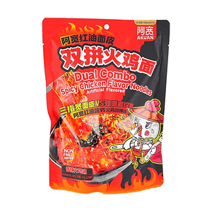 Dual Combo Spicy Chicken Noodles, 5.89 oz【Dual Noodle Texture in One Pack】