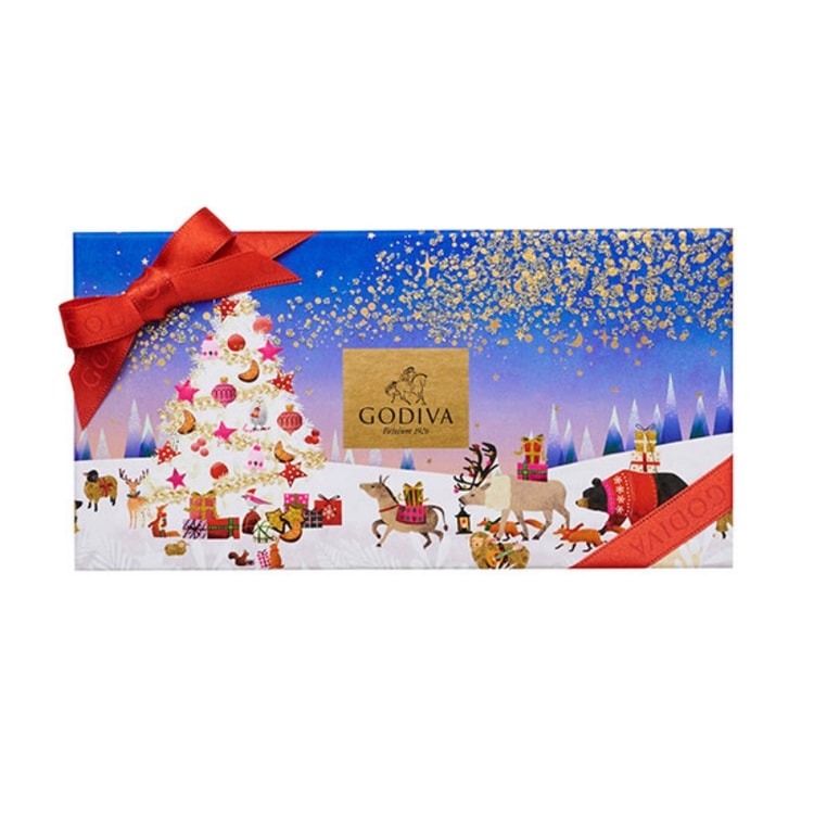 【日本からの直送】日本製 ゴディバ プレミアムチョコレート 2023 クリスマス限定 スクエア ギフトボックス 9個入