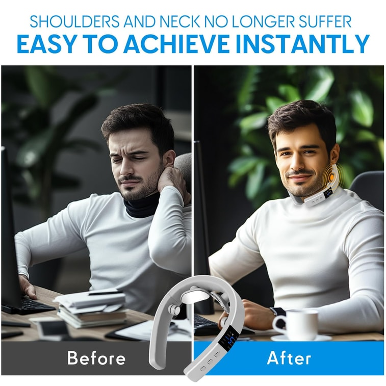 Neck Massager for Pain Relief Deep Tissue,Electric Portable Neck Massager with Heat for Women Men 1 each 6