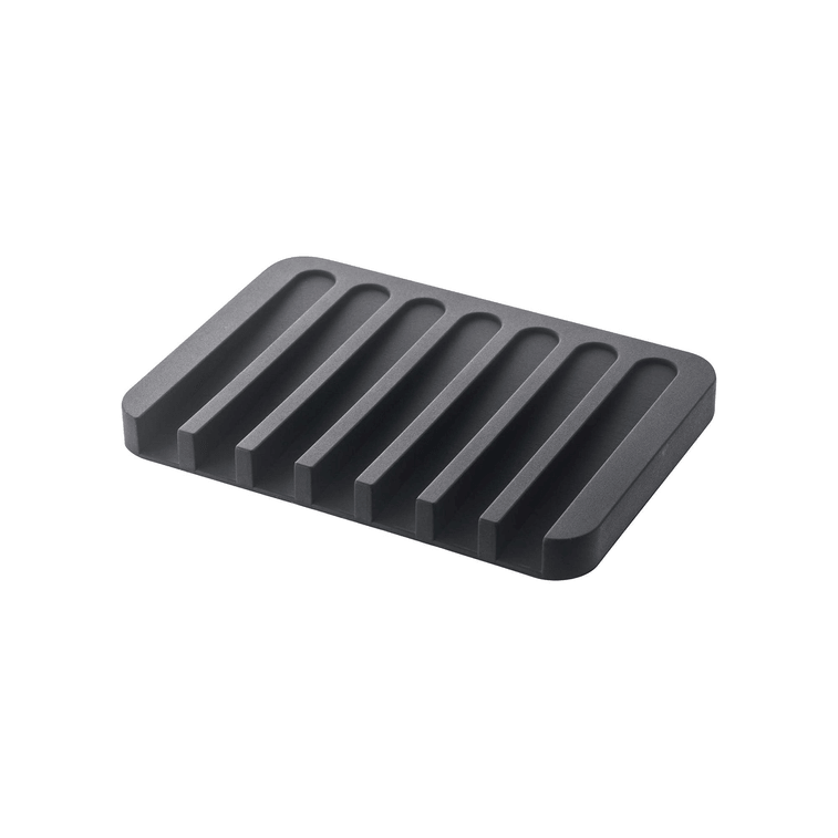 Self-Draining Soap Tray - Silicone Black 1 piece 3