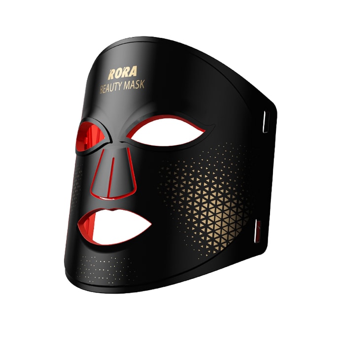 RORA Photorejuvenation Mask Device Red And Blue Light Beauty Device black 1 PC