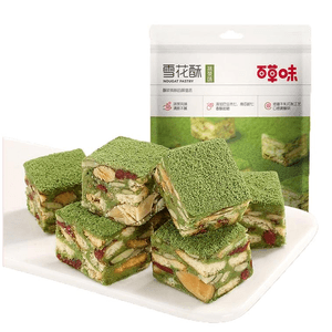 百草味 抹茶味雪花酥200g*1包