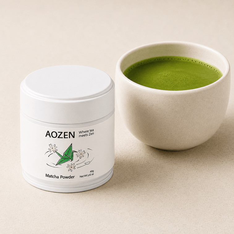 AOZEN 純抹茶粉 40g 杭州徑山抹茶【傳統日式蒸青工藝】【零糖100%純粹無添加極簡配方】【可製作抹茶拿鐵酸奶沖飲糕點烘焙等】 7