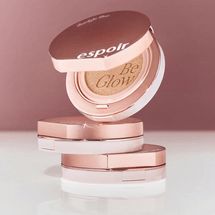 韩国ESPOIR艾丝珀 专研晶透沁润水光肌持久粉底气垫套盒 SPF42 / PA+++ 一正一替 #21 象牙白/自然偏白 附赠梳子钥匙扣挂件【玫瑰光泽限定版】