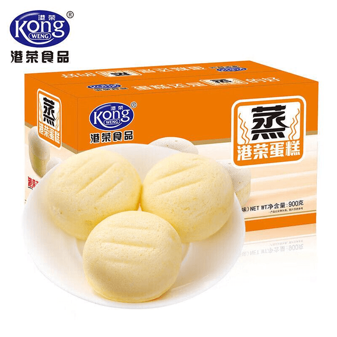 【中国直邮】 港荣 蒸蛋糕鸡蛋原味900g