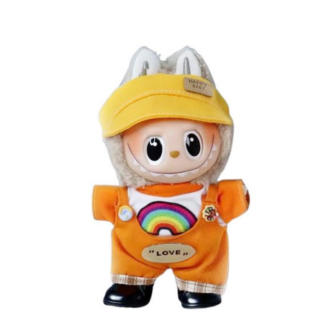 Orange Clothes 17cm Hanging Clothes Labubu Doll Clothes without Doll