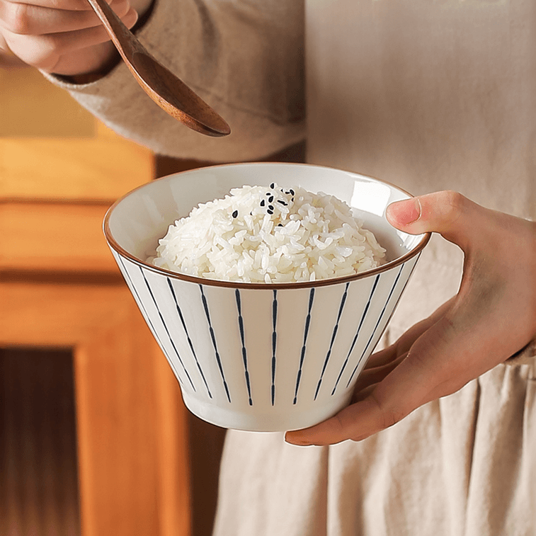川島屋 日本製 ライスボウル レトロ ライスハットボウル ミックスカラー 4個セット 4