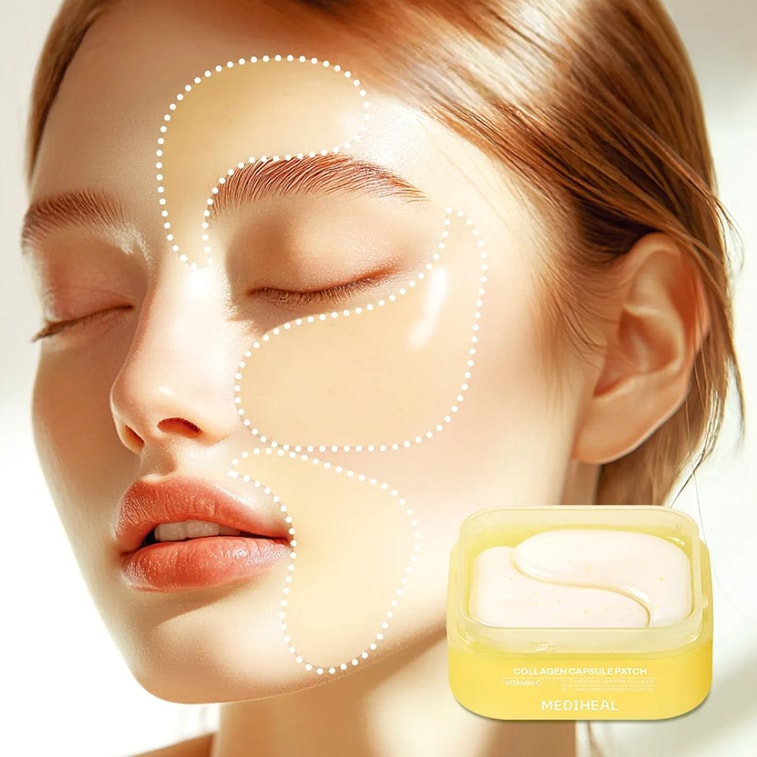 韩国MEDIHEAL美迪惠尔 胶原蛋白胶囊贴膜   眼周法令纹下巴局部面膜贴 60片+60片入 #维生素C 美白淡瑕疵 改善浮肿黑眼圈 敏感肌适用 4
