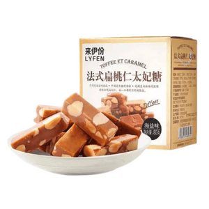 【中国直邮】 来伊份 法式扁桃仁海盐味太妃糖果仁硬糖零食80g*2盒