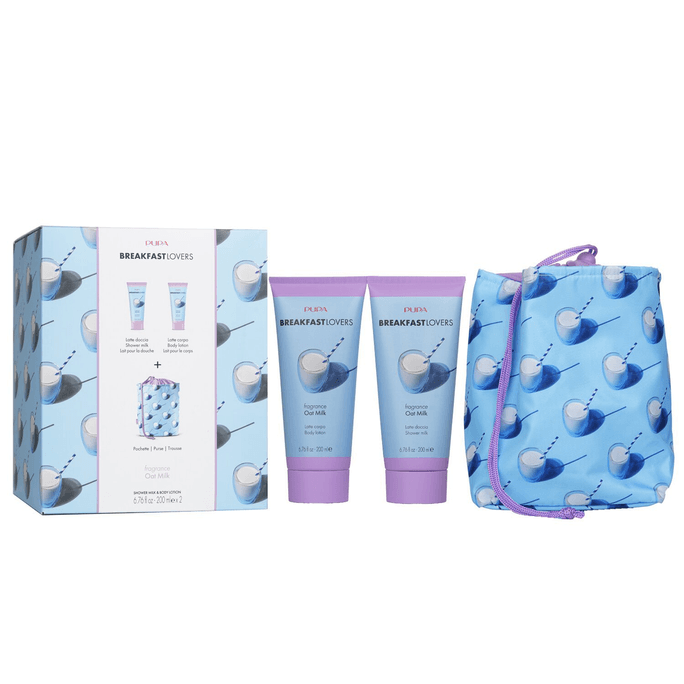 イタリア【香港直送】Pupa Breakfast Lover Set 1 オーツミルク ボディケアセット 2個+1袋