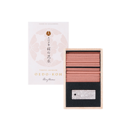 OEDO-KOH Cherry Blossom Robe Incense, 60 Sticks With Incense Stand