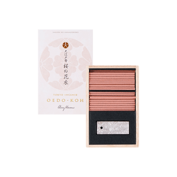 OEDO-KOH Cherry Blossom Robe Incense, 60 Sticks With Incense Stand