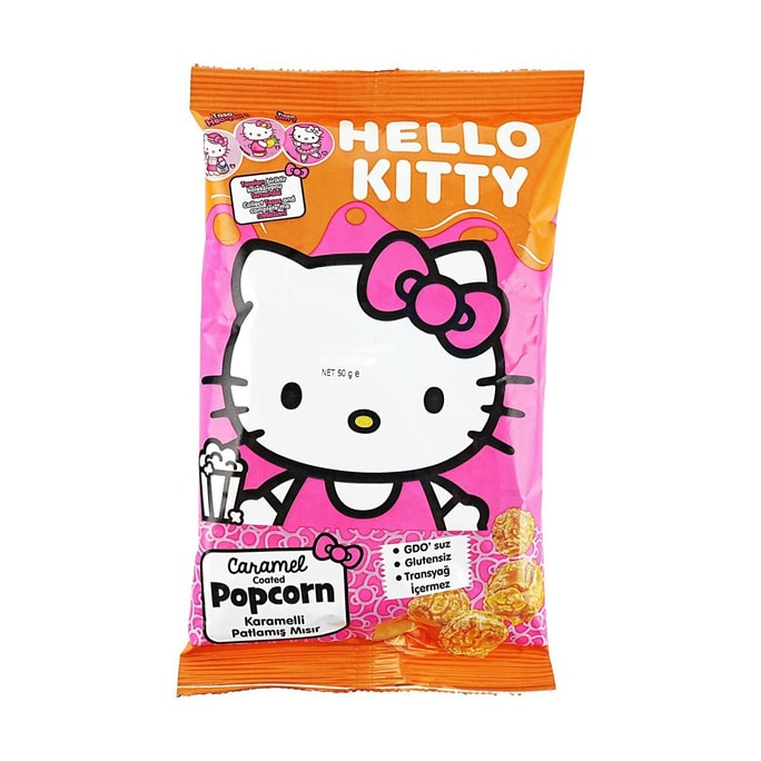 산리오 헬로 키티 카라멜 팝콘, 50g (1.76oz)【애니메이션 상품】