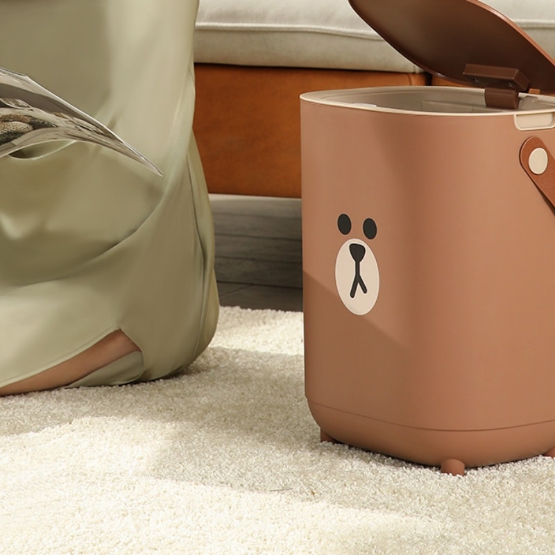 【中国直邮】 日本 LINE FRIENDS 智能垃圾桶 带感应布朗熊 16L