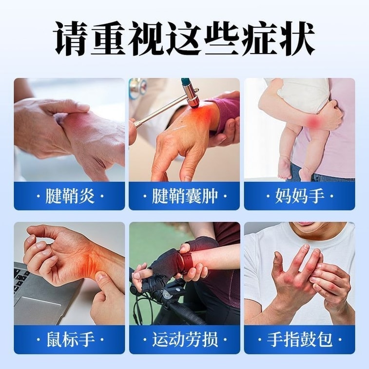 白云山 艾草腱鞘炎贴 手腕关节疼痛劳损专用12贴/盒 4