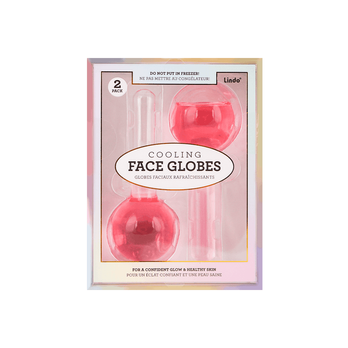 Cooling Ice Face Globes Pink 2pcs
