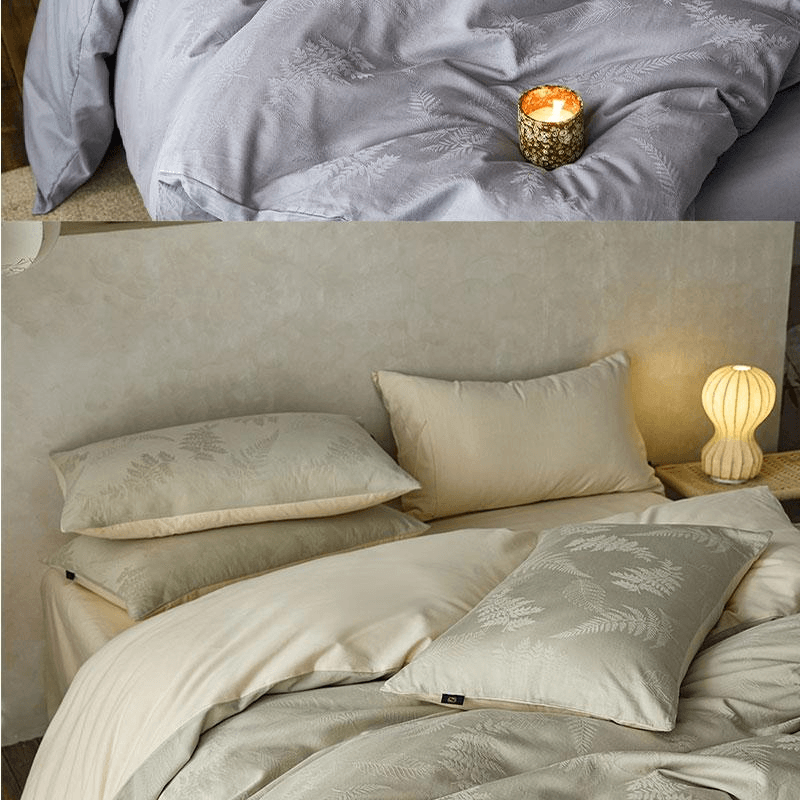 【中国直邮】 Lullabuy 谧语间纯棉床上四件套(床笠款)黄昏-Queen