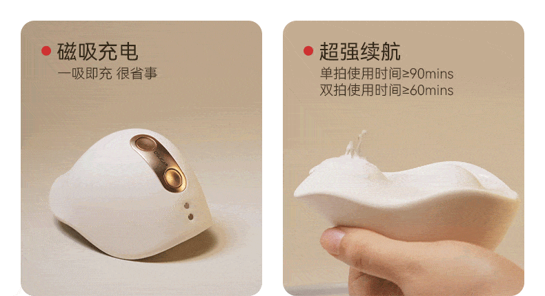 大人糖™ KISS涎 雙重壓顫拍打加熱情趣玩具自慰神器女性成人跳蛋用品體外女孩高端玩具 暖絨白