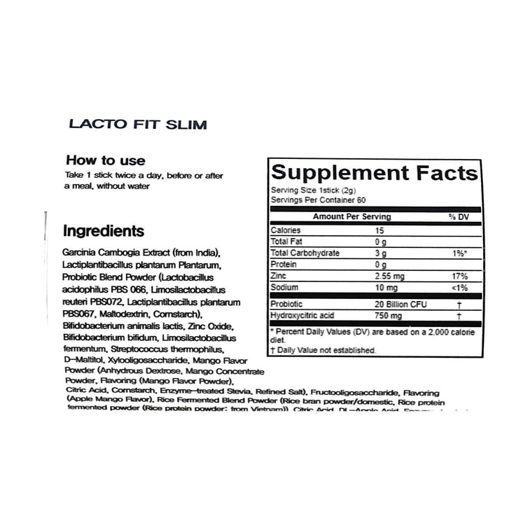 韓國LACTO-FIT 小韓國民益生菌 活菌 纖體·輕盈體態 60條*3 體重管理 飽腹感 合理阻脂【超值裝】【瘦瘦菌】 10