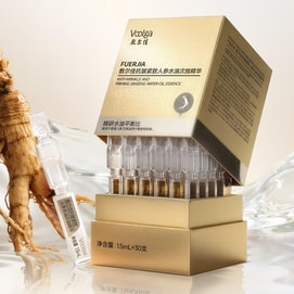 Fuerjia Anti-Wrinkle and Firming Ginseng Water-Oil Essence, 30pcs