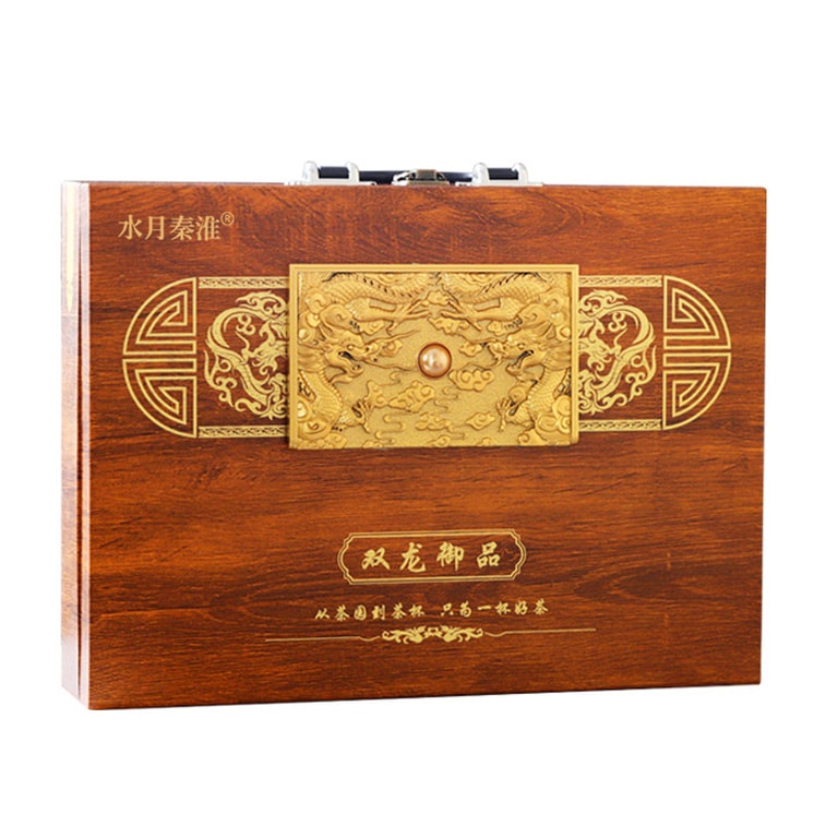水月秦淮 父亲节礼物 双龙御品茶叶礼盒 大红袍10g*4铁观音7.5g*28金骏眉15g*4共310g高端茶叶+窑变茶具一套 过年端午中秋送礼礼盒生日伴手礼 8