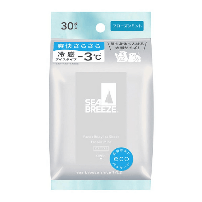 Sea Breeze Face & Body Ice Sheet N, Frozen Mint [30 sheets]