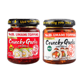 우마미 토핑 바삭한 마늘 고추기름, 매콤한 맛, 3.88온스 【치킨, 스시, 파스타, 샐러드, 국수, 두부용】