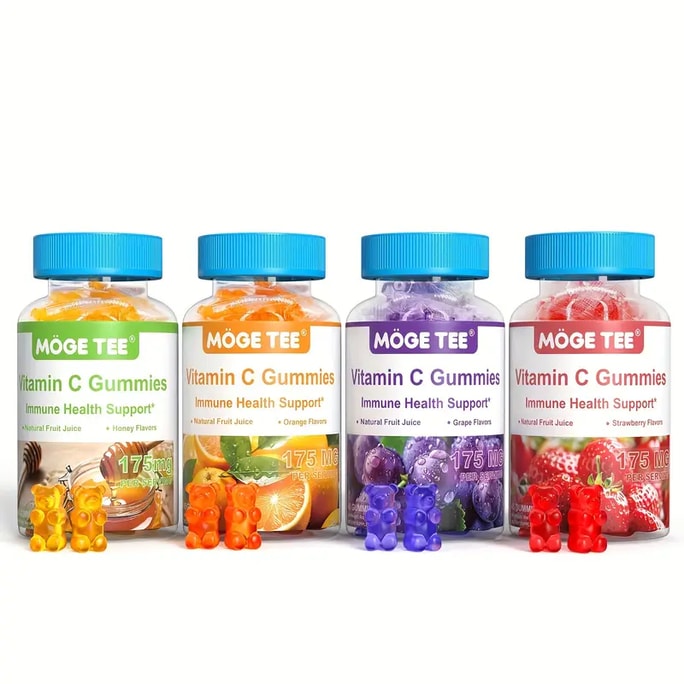 Vitamin C Gummies With Natural Fruit Juice (4 Flavors)
