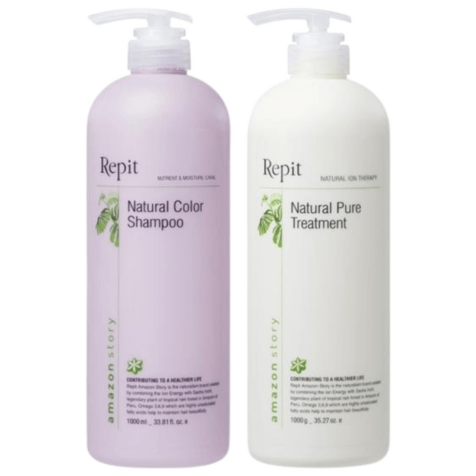 Natural Ion Therapy Color Shampoo And Pure Treatment Set 1000g/1000ml