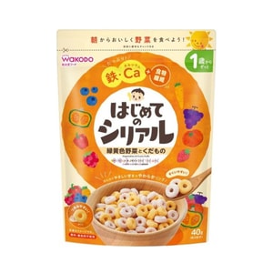 【日本直邮】 日本 和光堂 婴幼儿童宝宝辅食1岁+ 谷物水果蔬菜纤维谷物麦片圈