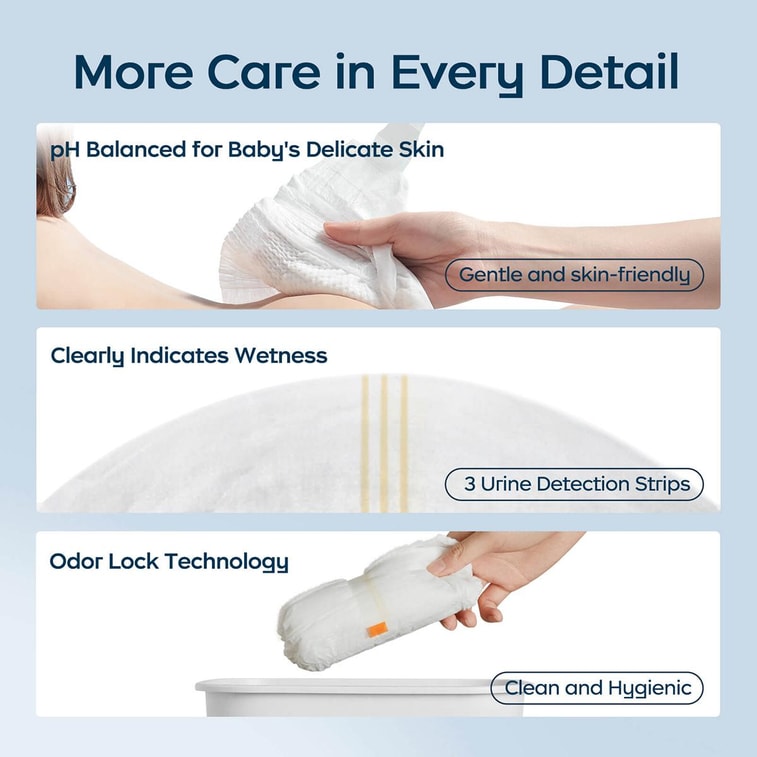 BC 베이비케어 에어 프로 아기 기저귀 초박형 통기성 허리 스티커 기저귀 사이즈 L (20-31lb, 40개입 * 3팩 [3팩 밸류팩] 17