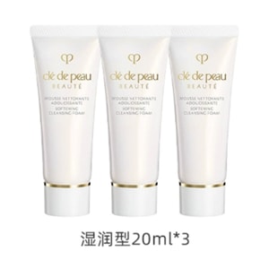 Clarifying Foaming Cream (20ml×3 Moist) - Gentle Cleanser for Hydrated Skin
