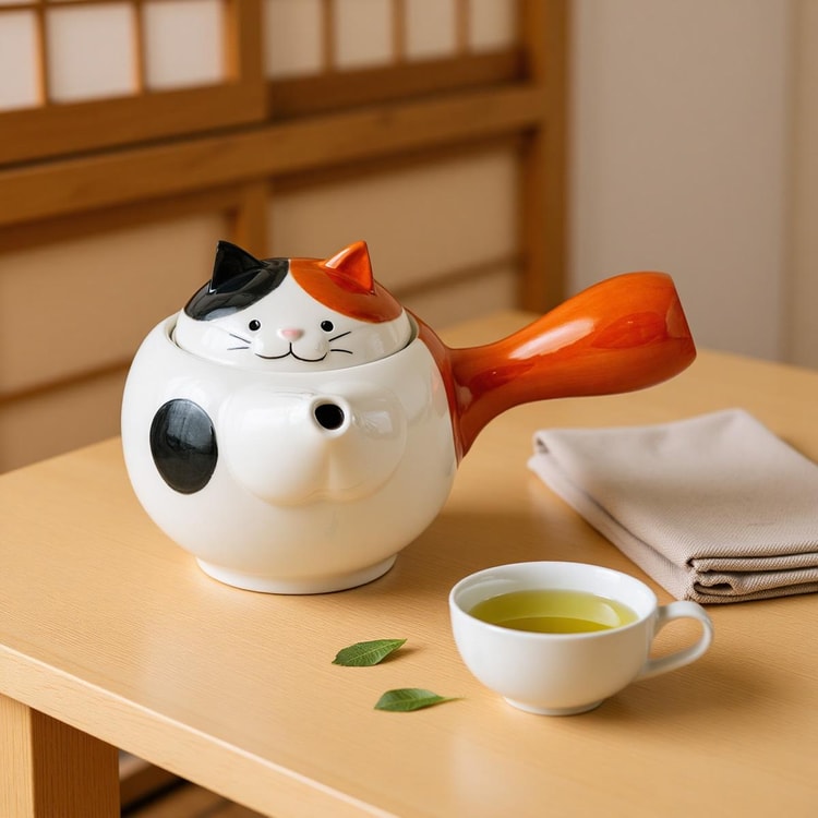 DECOLE DECOLE Japan Cat Teapot, Single-Handle Pot, Tea Maker, 175