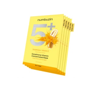 【美国直邮】韩国 Numbuzin 纳邦津 5号 谷胱甘肽维生素浓缩面膜 5片装