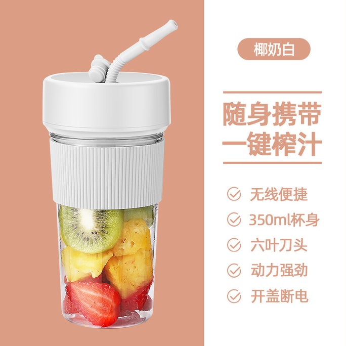 榨汁杯附吸管小型電動便攜式榨汁機多功能家用榨汁機 1 把