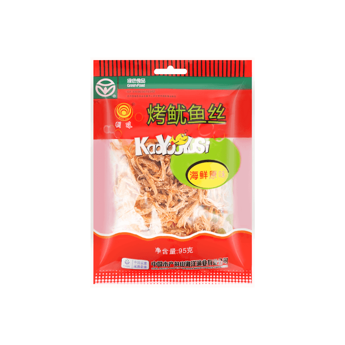 구운 잘게 썬 오징어 - 건강한 해산물 스낵, 3.35oz
