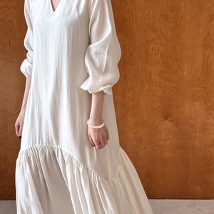 Spring New Tencel Fabric French Dress Apricot L