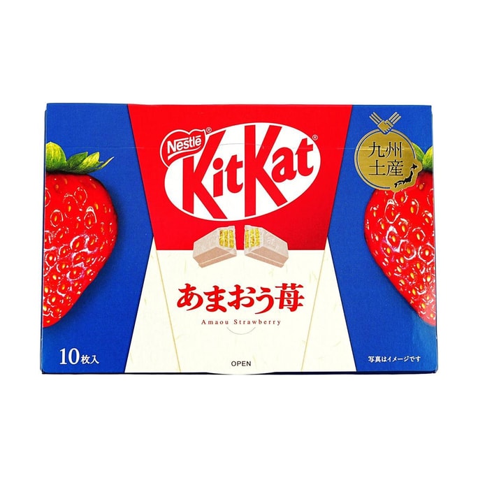 日本NESTLE雀巢 KITKAT奇巧 巧克力威化棒 甘王草莓味 116g【日本九州限定】