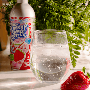 Strawberry Ramune Bottle Carbonated Soft Drink,  16.2 fl oz