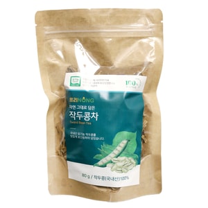 한국산 후레농 100% 유기농 칼콩차, 순수 허브차, 무카페인, 무설탕, 무지방, 자연 그대로의 건강하고 영양 가득한 차, 80g