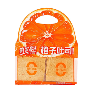 鲜尝厚买 橙子吐司 420g【配料简单】【营养早餐面包】