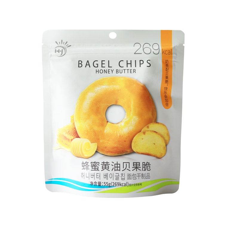 [건강하고 저칼로리] 한국산 나인데이즈 베이글 크리스프 [허니버터맛] 55g 6