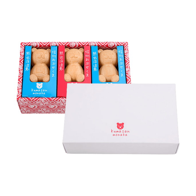 Bear-shaped Sweet Bean Cakes ,Kumabear-yaki Gift Box ,3 pieces, 4.22 oz