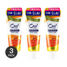 Stain Removal Teeth Cleaning Toothpaste Honey Lemon Mint 130g *3【Value Pack】