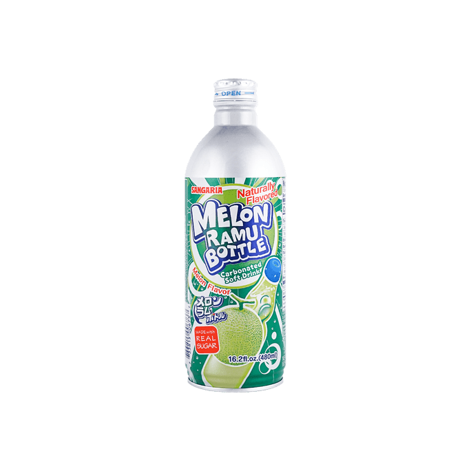 Melon Ramu Bottle - Fruit Soft Drink, 16.2fl oz