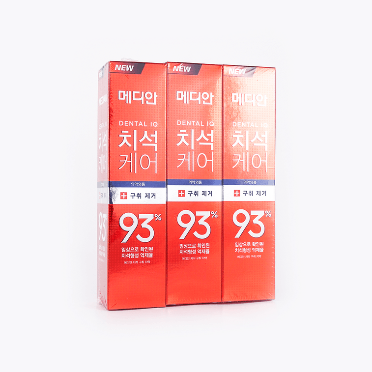 商品详情 - 韩国MEDIAN麦迪安 成人牙膏 93% 強效淨白亮白牙膏 红色强劲薄荷 深层清洁 120g*3支装 - image5