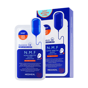 N.M.F Alpha Arbutin Glow Ampoule Mask, 10pcs